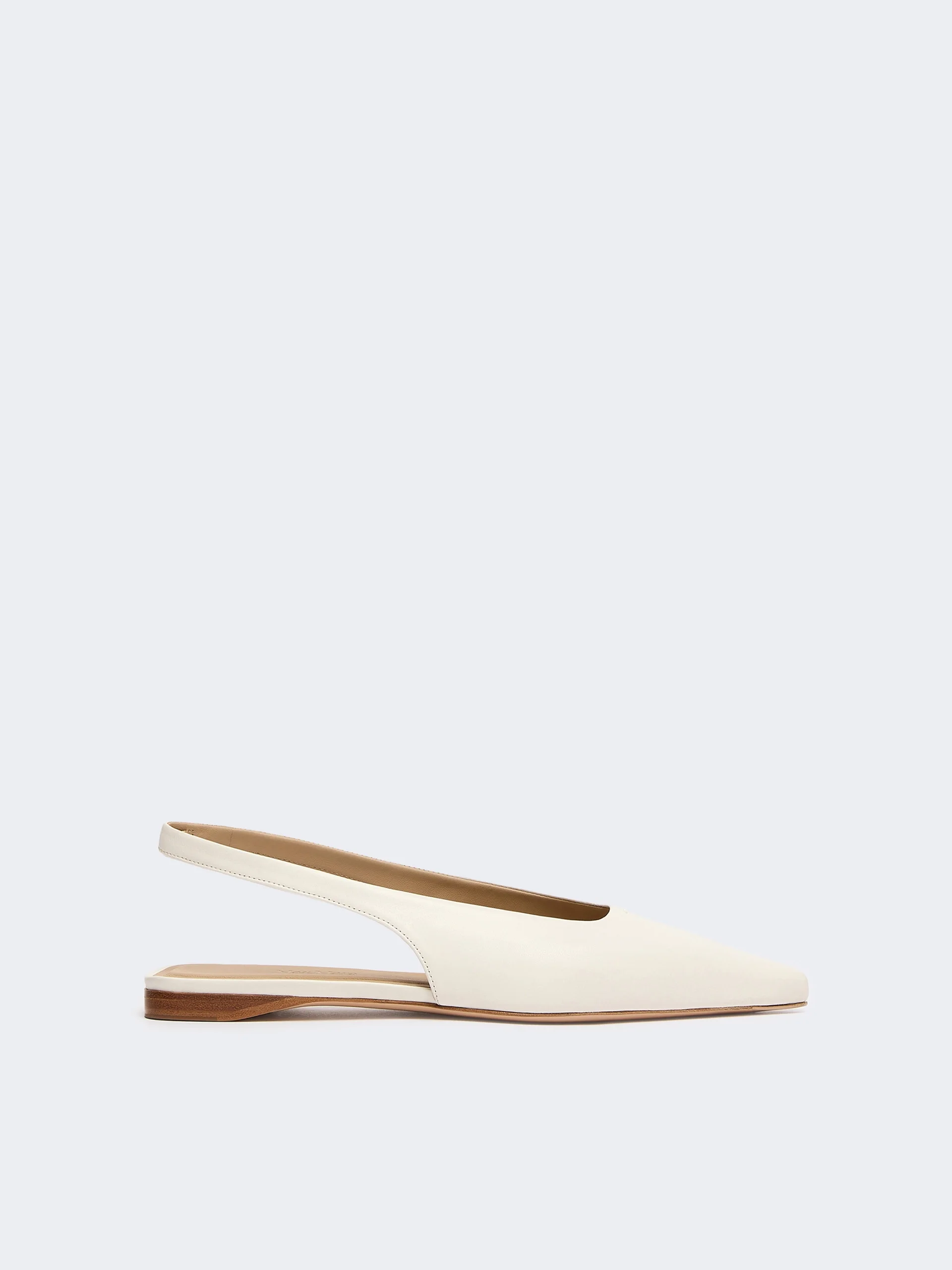 MANNA Nappa leather flat slingbacks - IVORY - 1