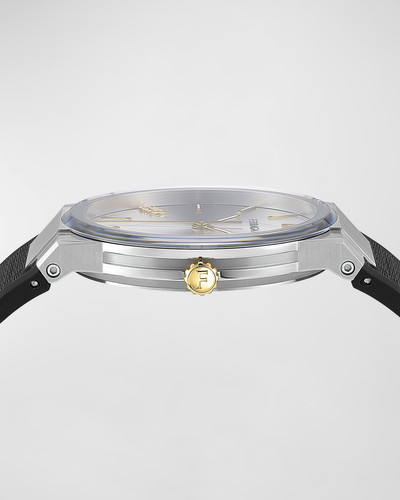 FERRAGAMO Men's Infinity Sapphire Rubber-Strap Watch, 41mm outlook