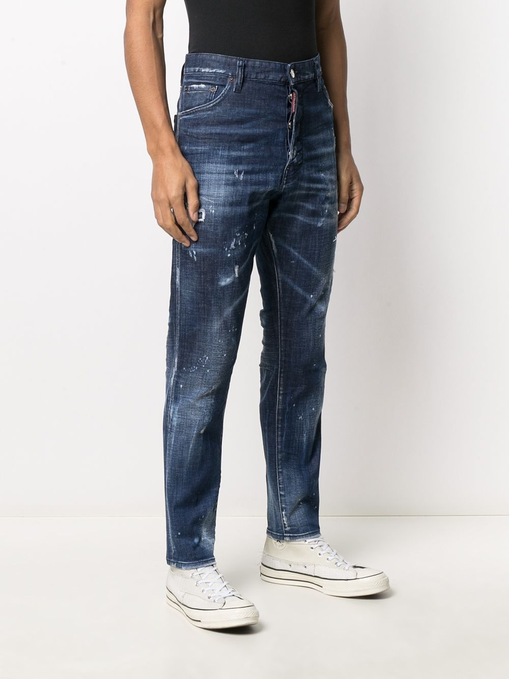 distressed slim-fit jeans - 3