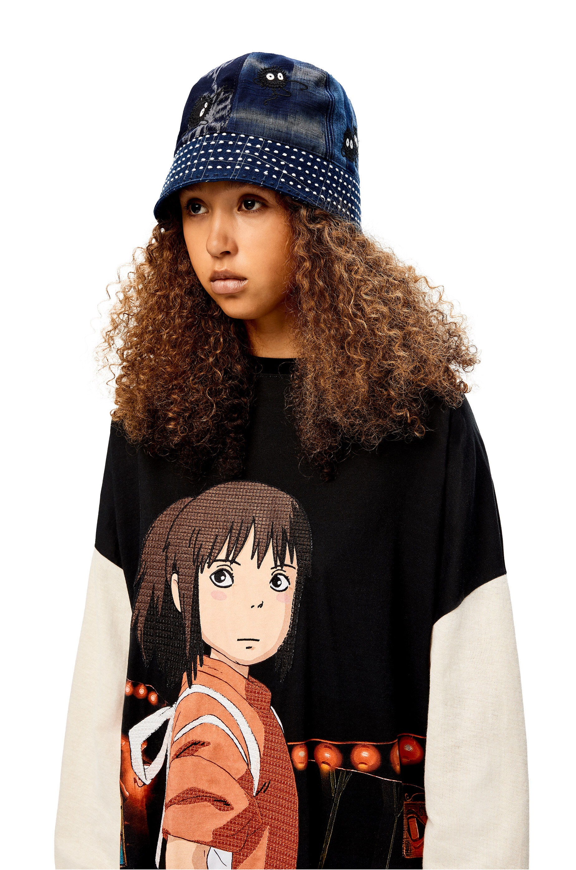 Boro bucket hat in textile and calfskin - 2