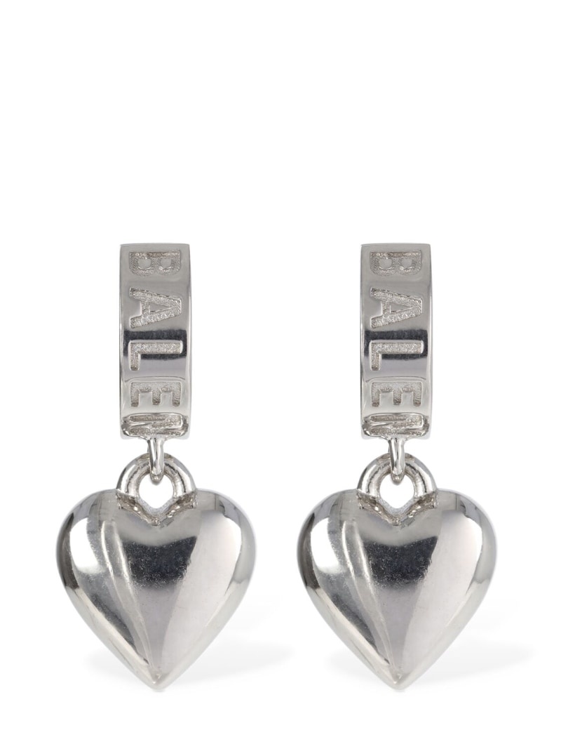 Sharp Heart recycled silver earrings - 1