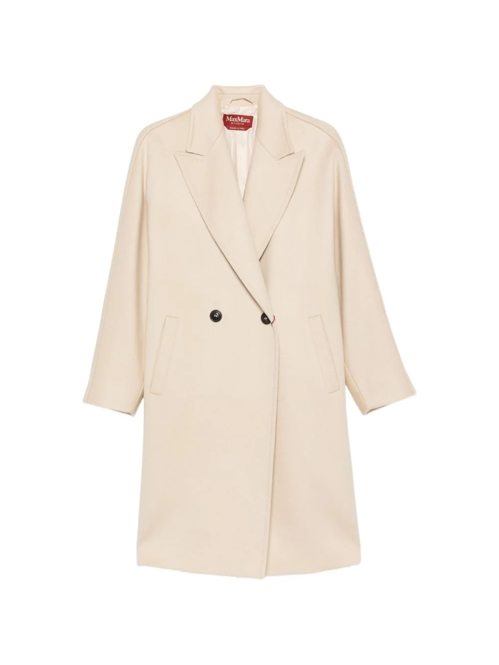 double-breasted peaked-lapel coat - 1