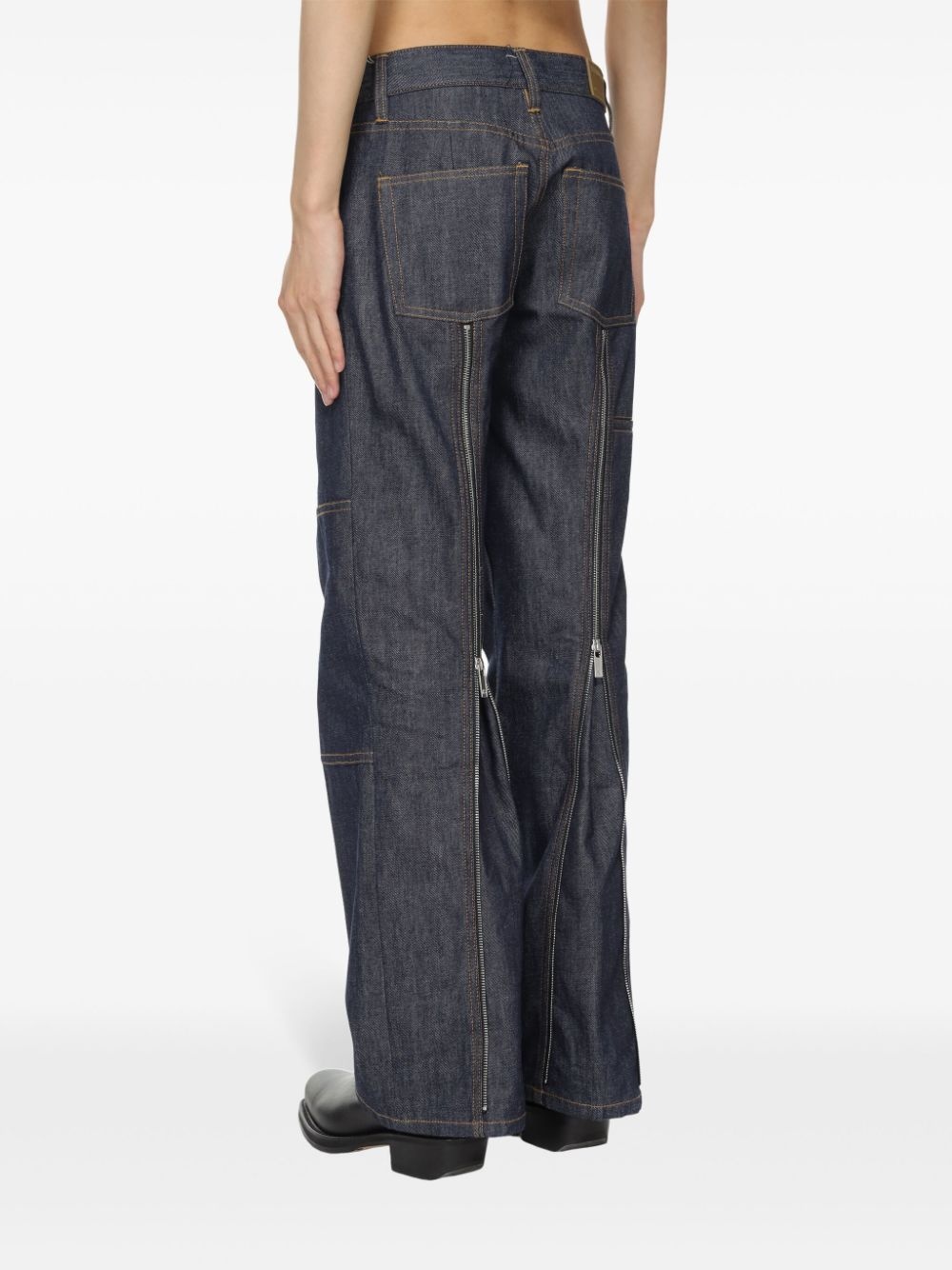 zip-detail trousers - 4