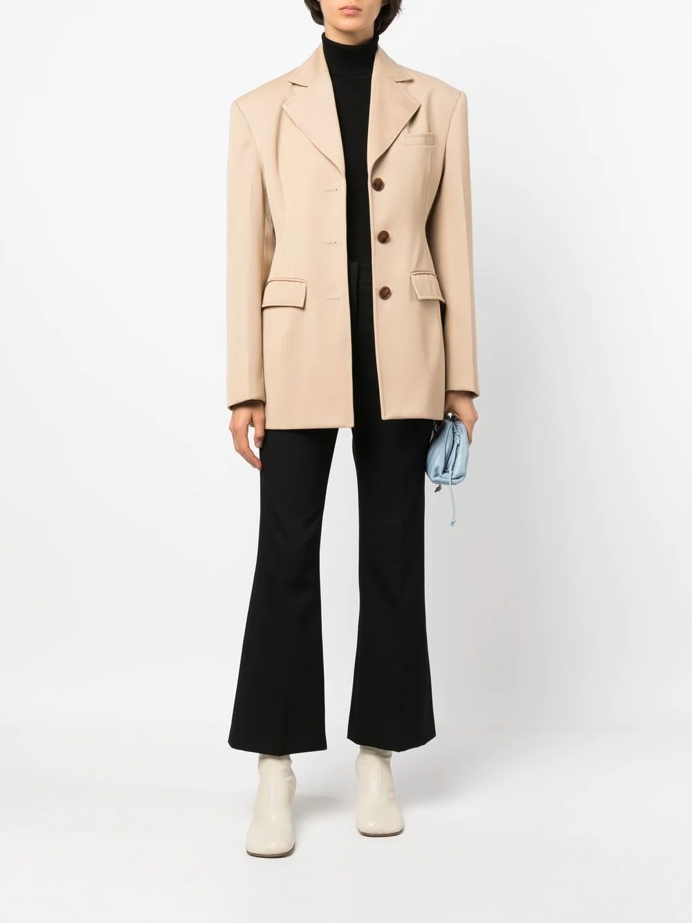 high-waisted cropped trousers - 2