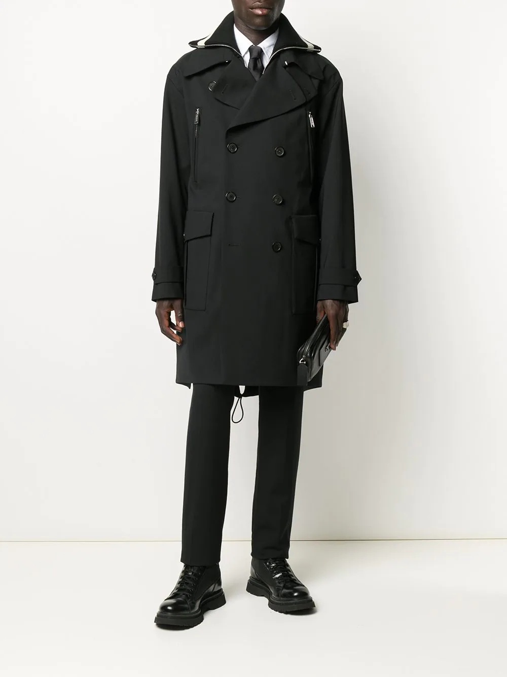 double-breasted trench coat - 2