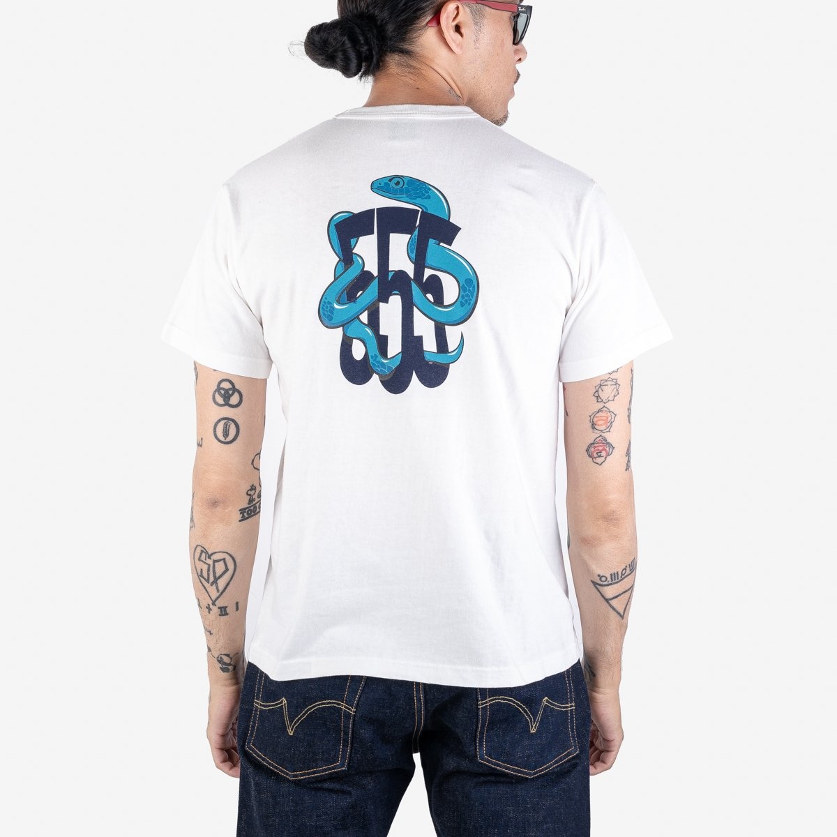 IHPT-555-WHT 6.5oz 555 Cut Printed Loopwheel Crew Neck T-Shirt - White - 2