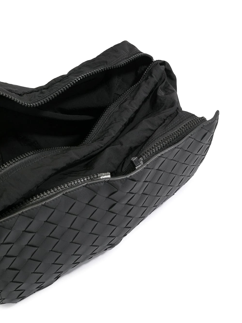 intrecciato weave pocket messenger bag - 5