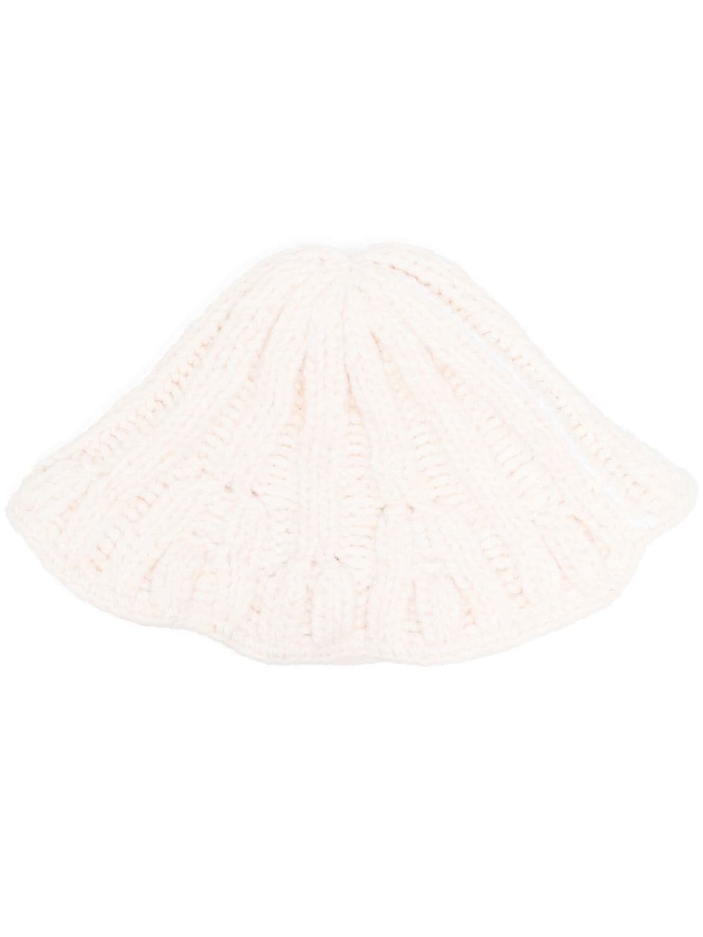 ribbed knit bucket hat - 1