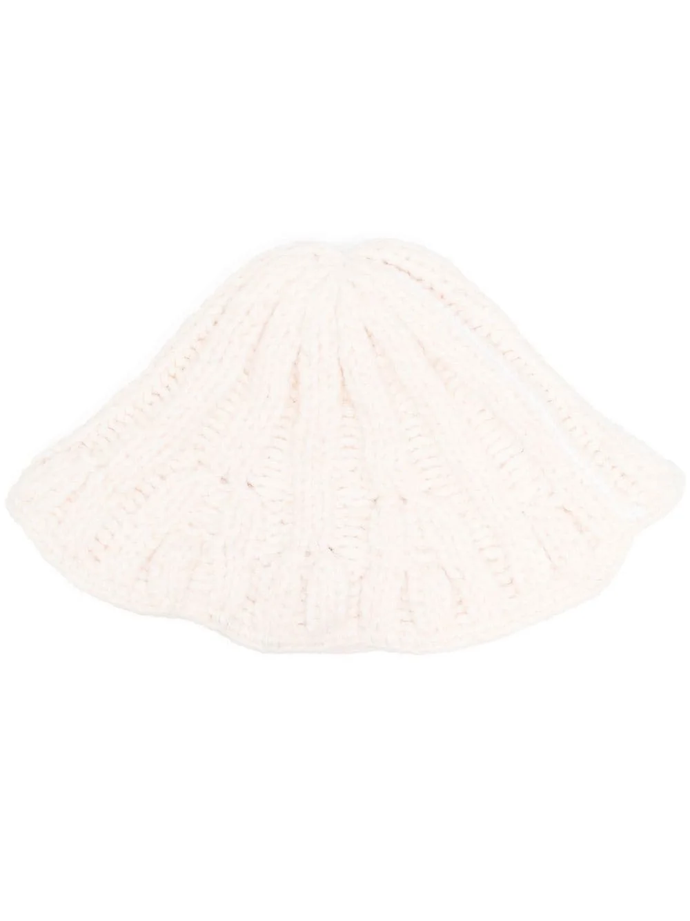 ribbed knit bucket hat - 1