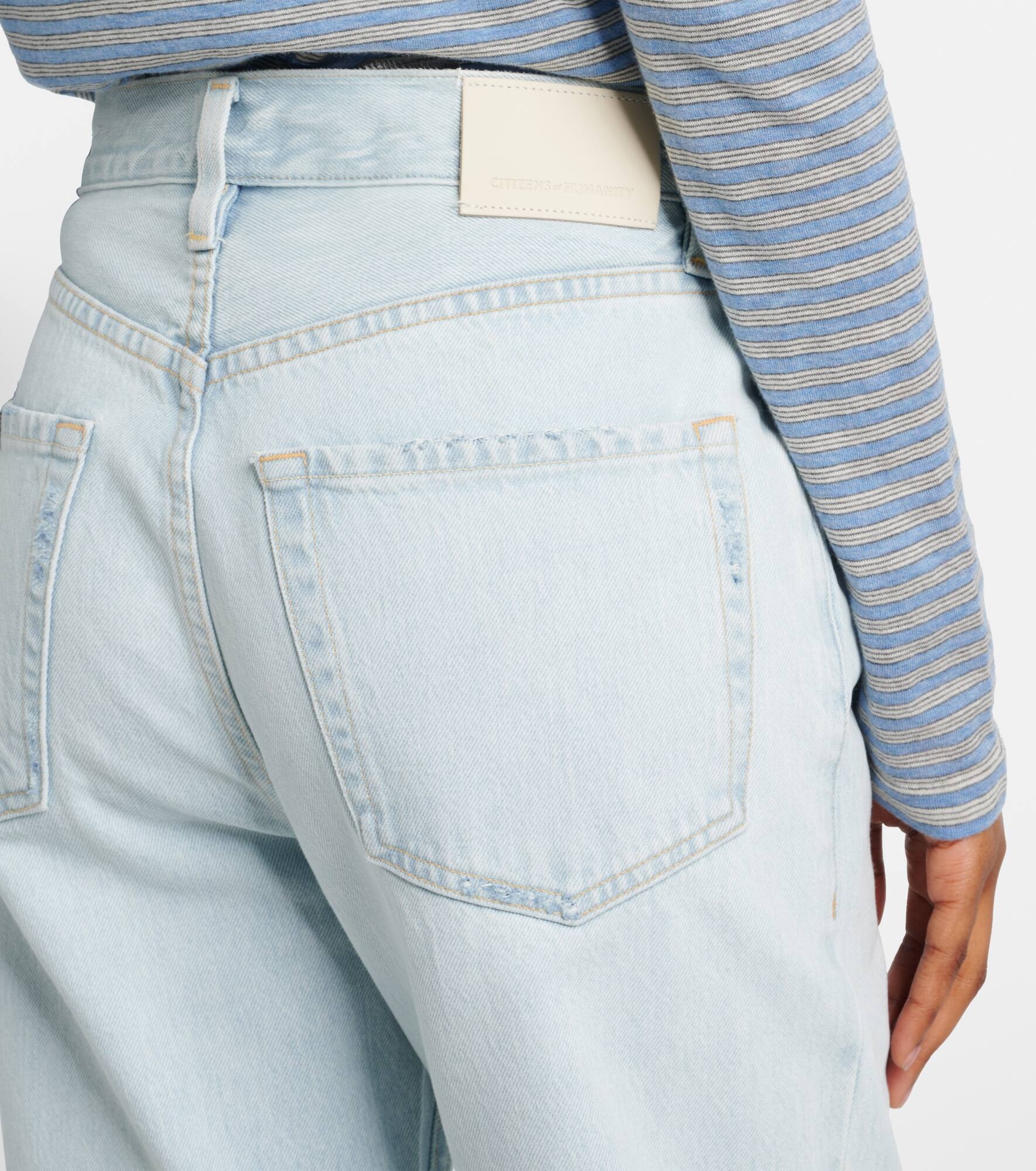 Dahlia distressed low-rise wide-leg jeans - 6