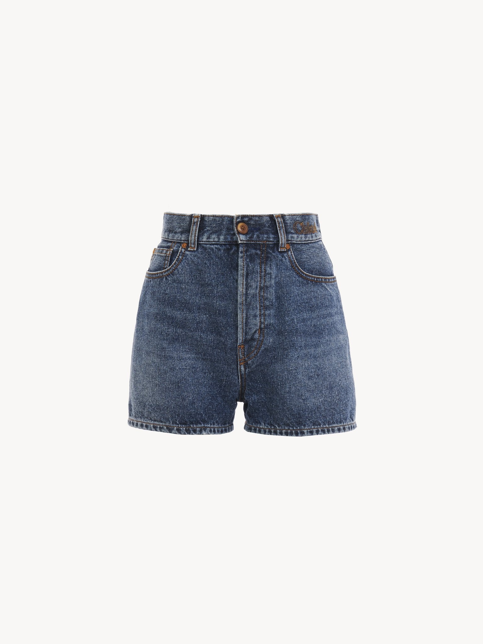 "ESCALA" DENIM MINI SHORTS - 3