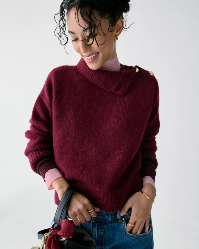 kate spade Turtleneck With Bauble Buttons outlook