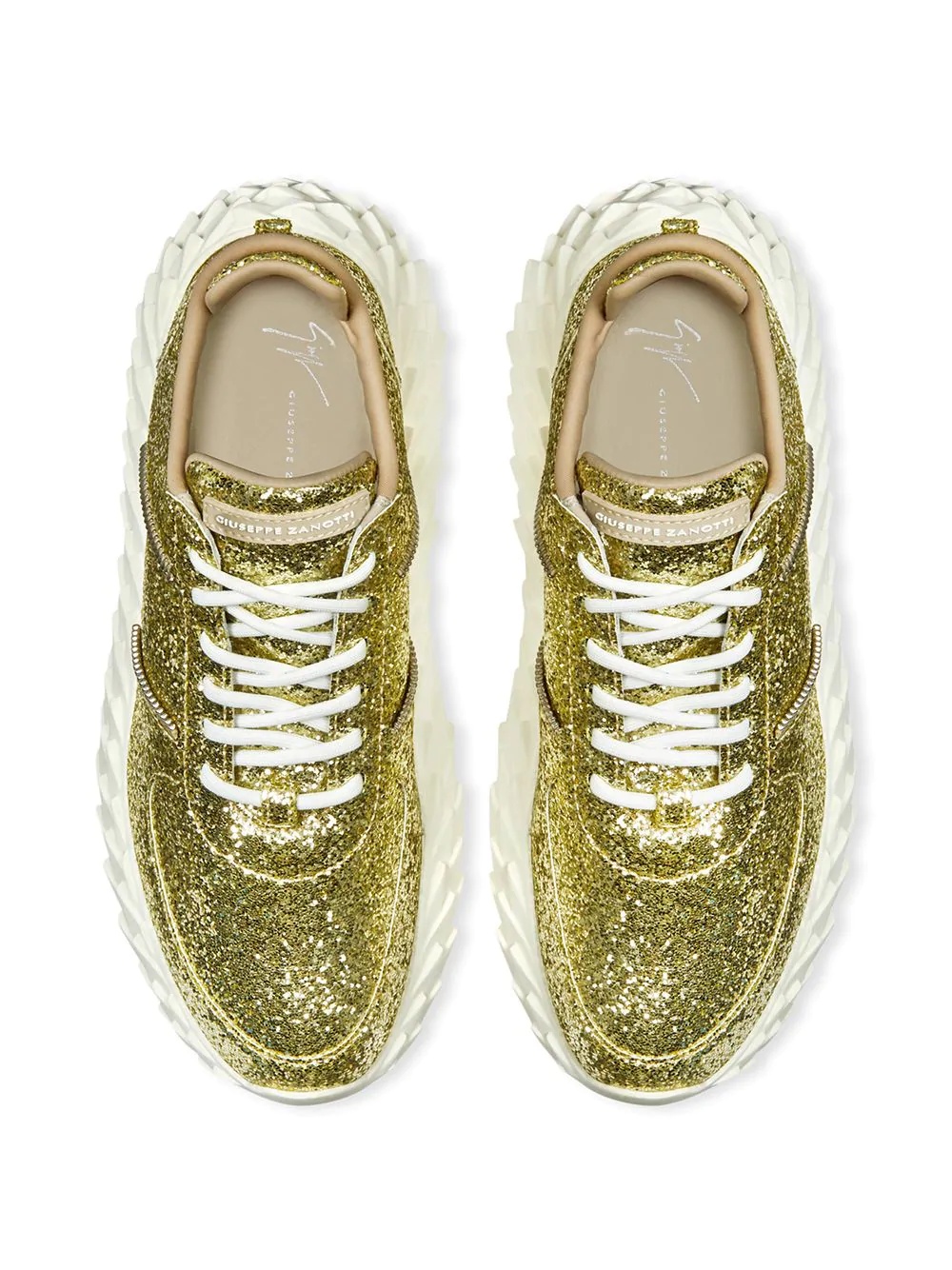 Urchin platinum glitter sneakers - 4