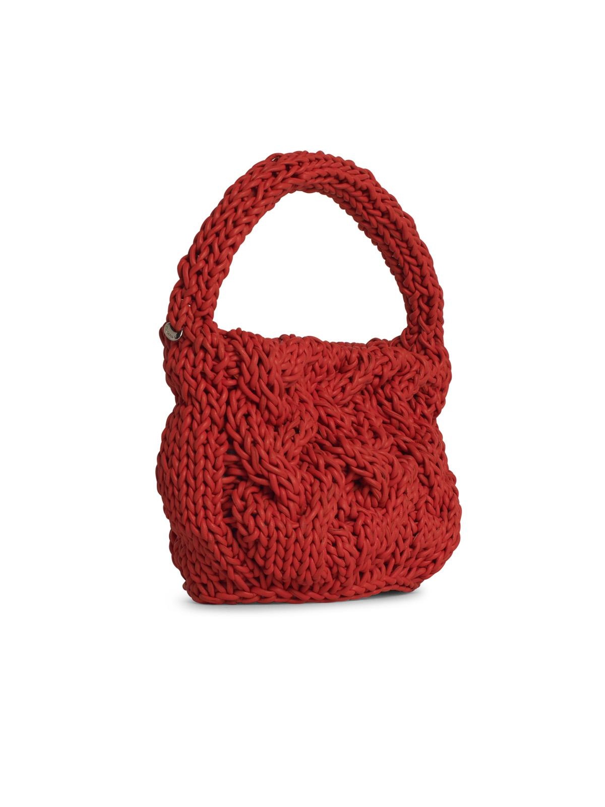 J.W. ANDERSON - Jw Anderson 'Knit' Orange Leather Bag Women - 2
