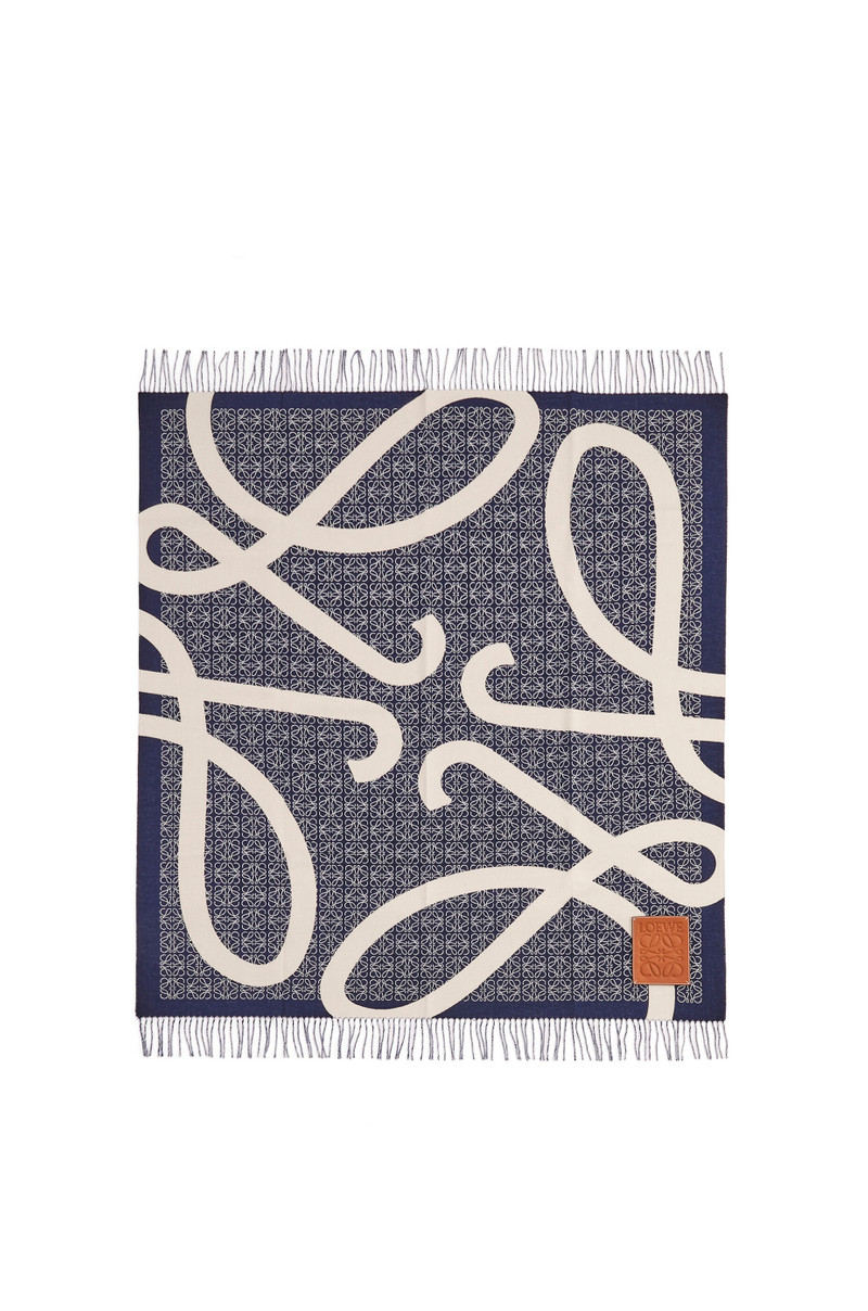 Loewe Anagram blanket in wool outlook