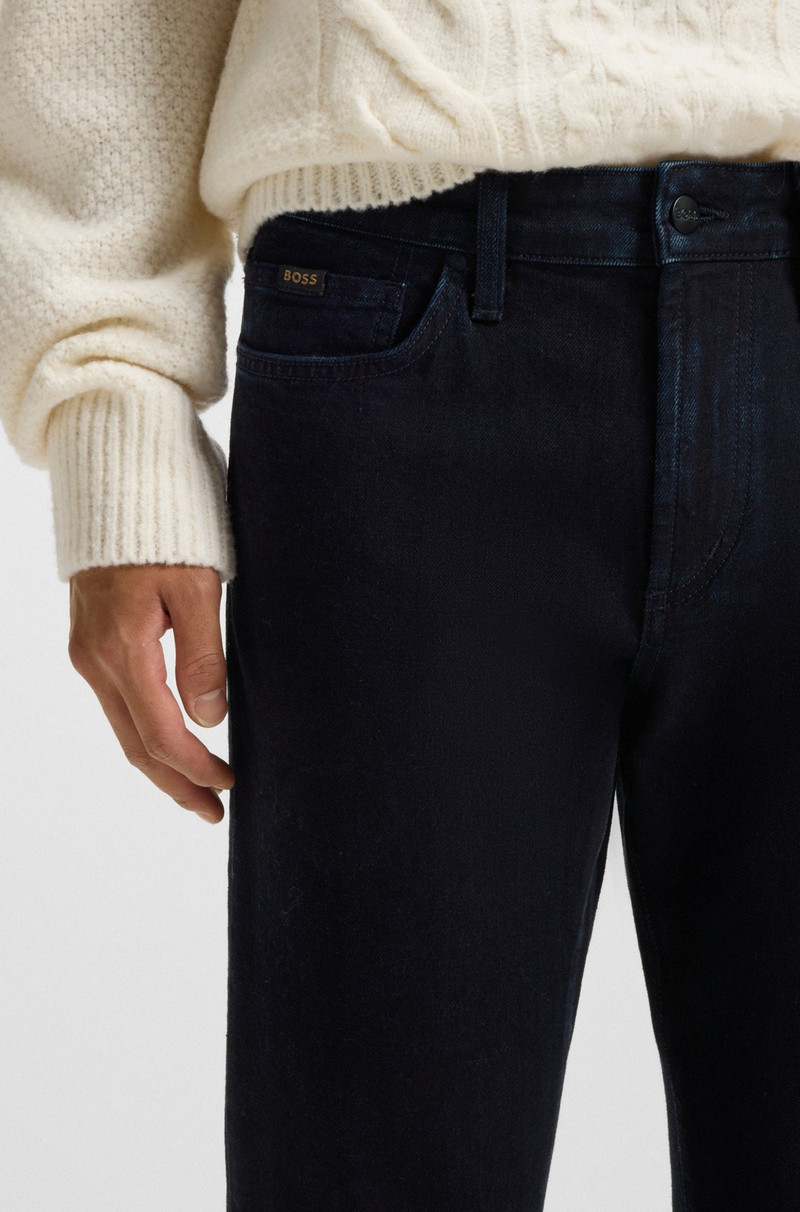 SLIM-FIT JEANS IN BLUE STRETCH DENIM WITH CASHMERE 5