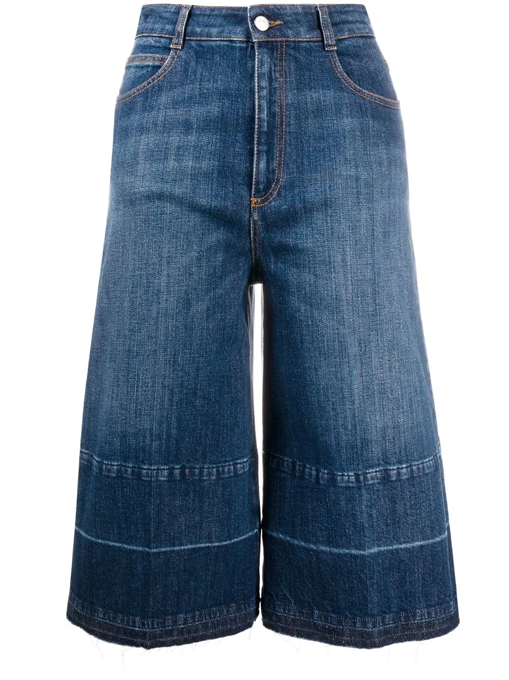 high-waist culotte jeans - 1