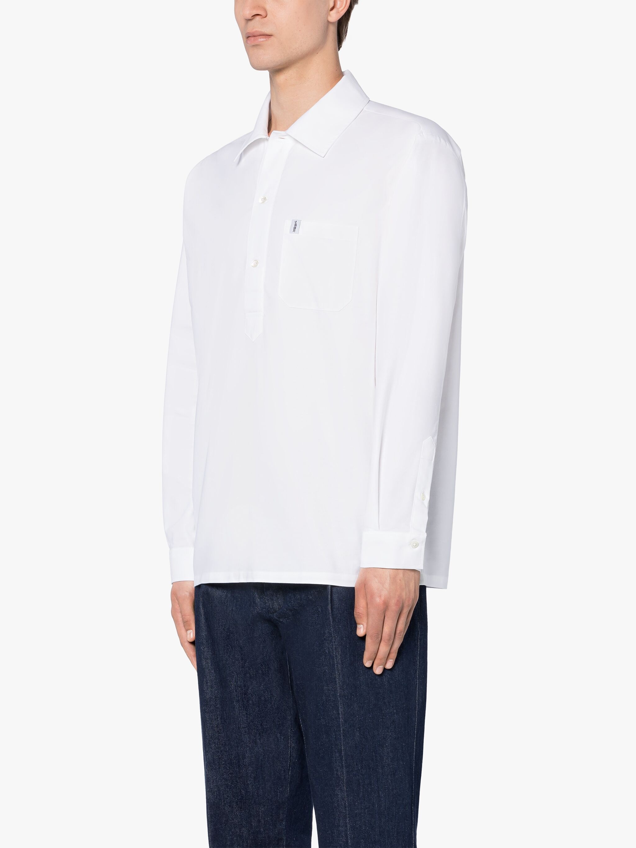 MILITARY WHITE COTTON SHIRT - 3
