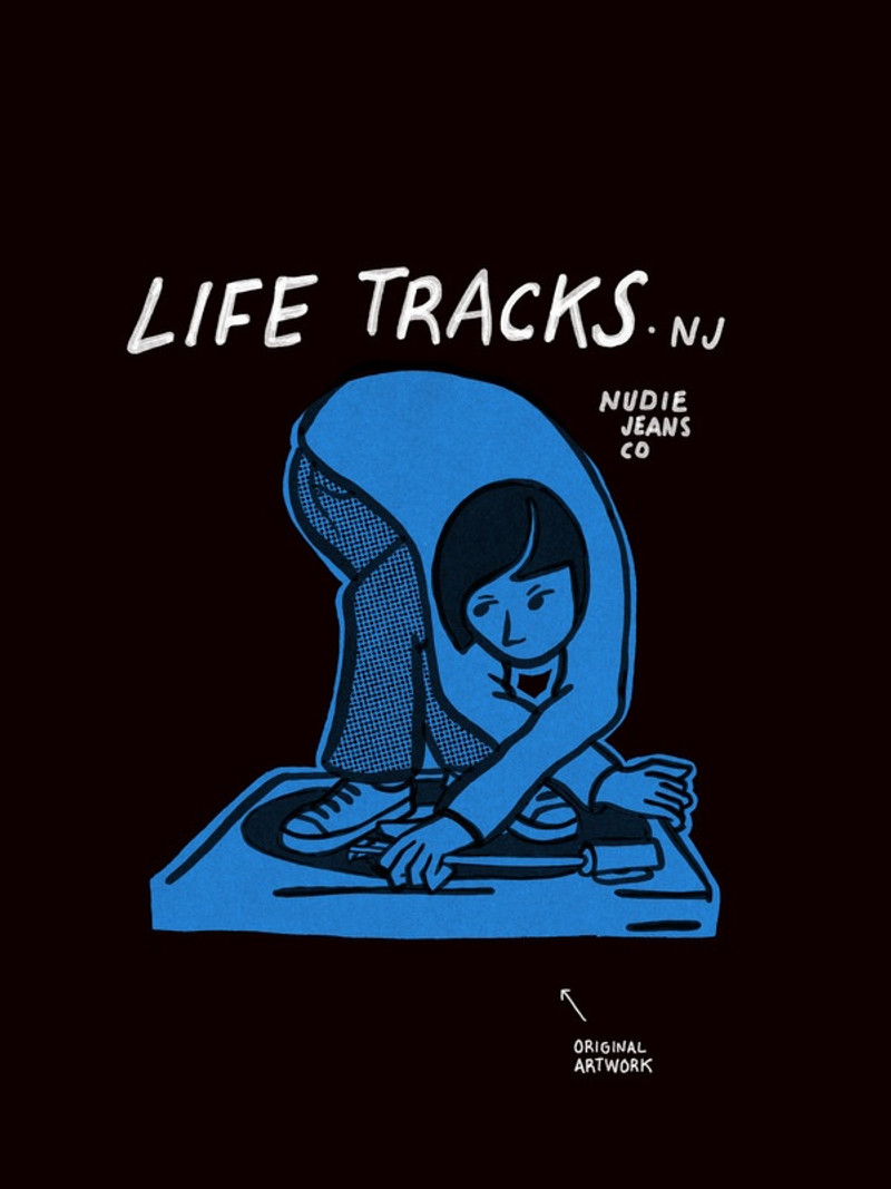 Nudie Jeans Uno Life Tracks T-Shirt outlook