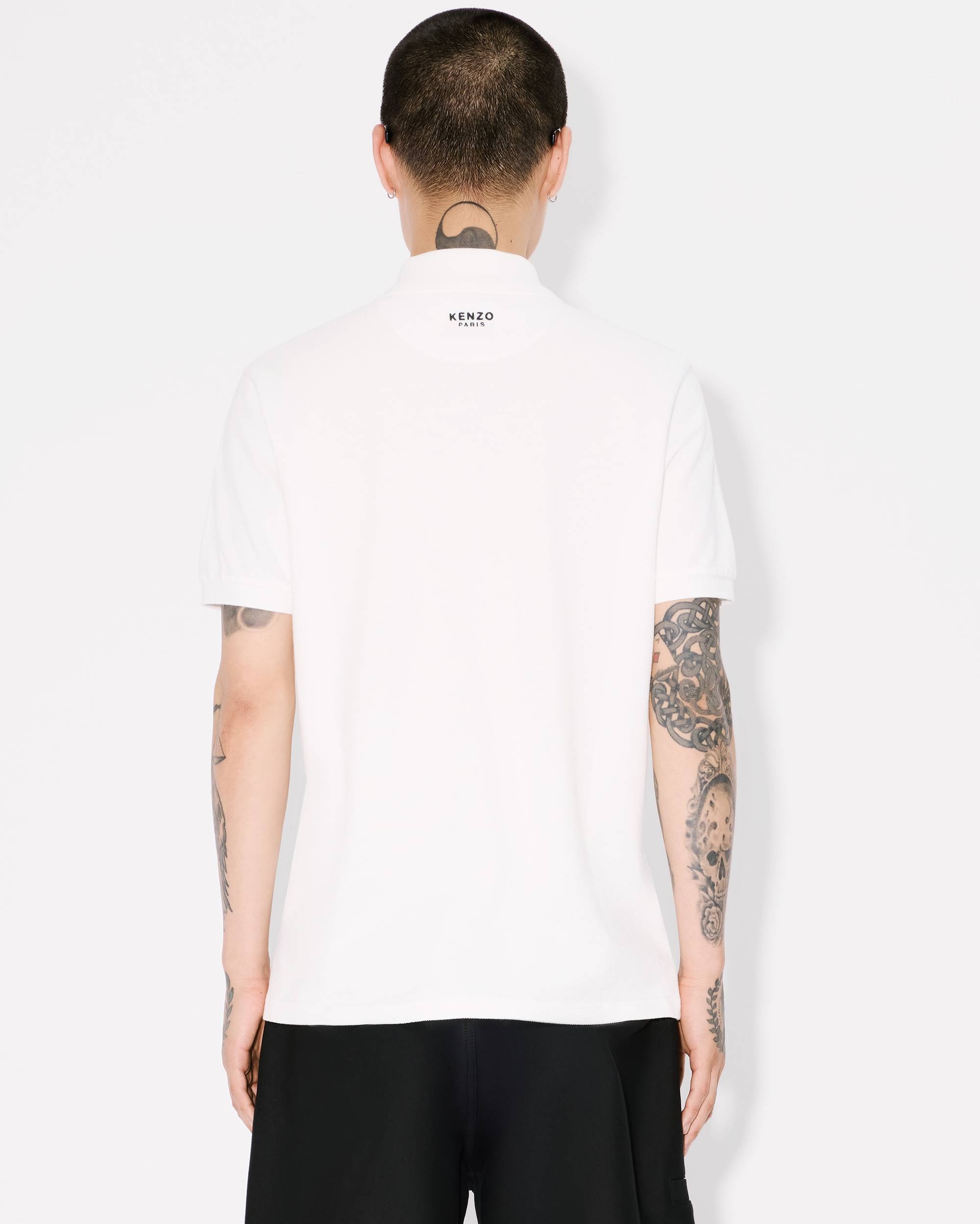 'KENZO Pop' embroidered slim polo in cotton - 4