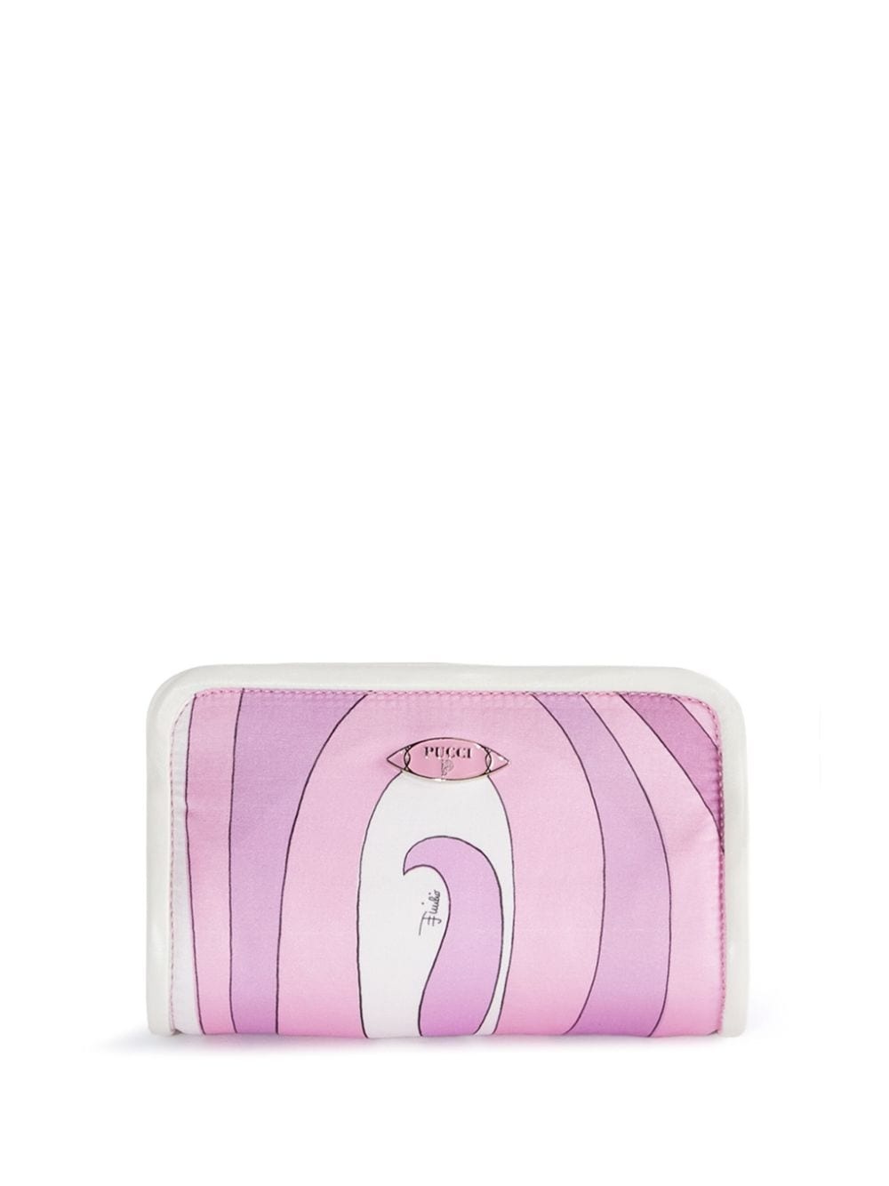 Binding Marmo-print clutch bag - 1