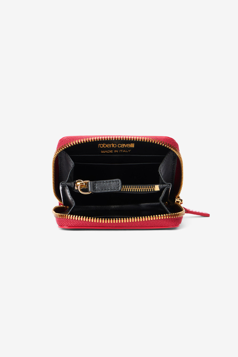 Small Antique Rose Crocodile-Effect Wallet 5