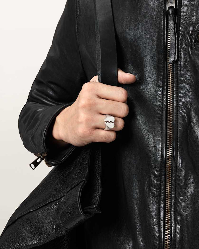 ALLSAINTS BROKEN HEART STERLING SILVER RING outlook
