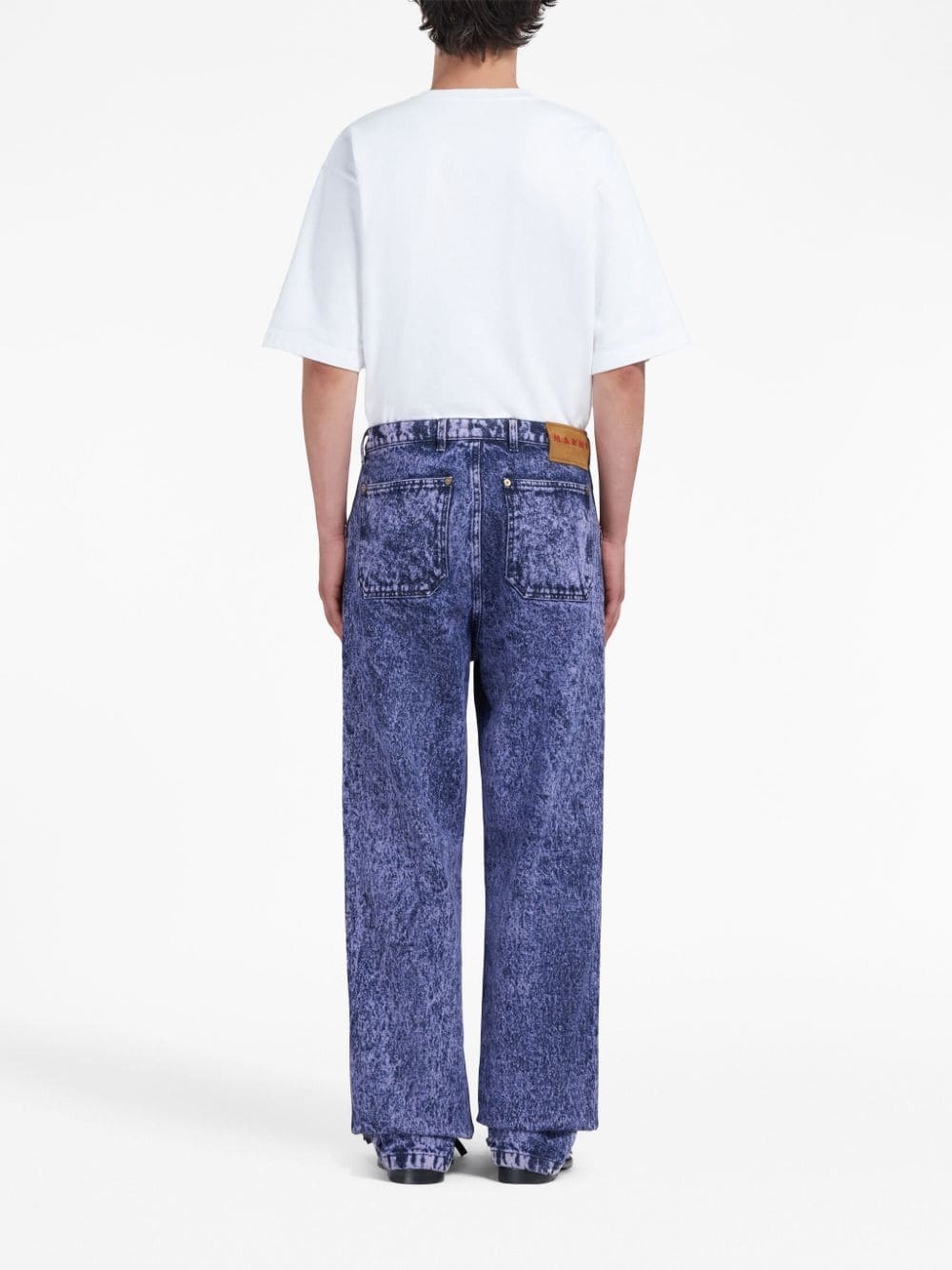 stonewashed mid-rise straight-leg jeans - 4