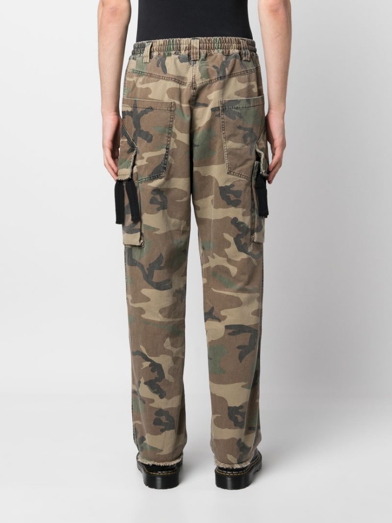 camouflage-pattern straight-leg trousers - 4