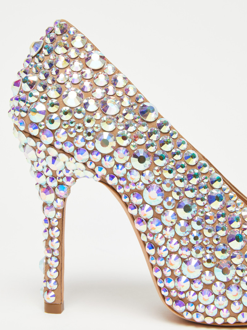 ALBANY Crystal-adorned suede court shoes 5