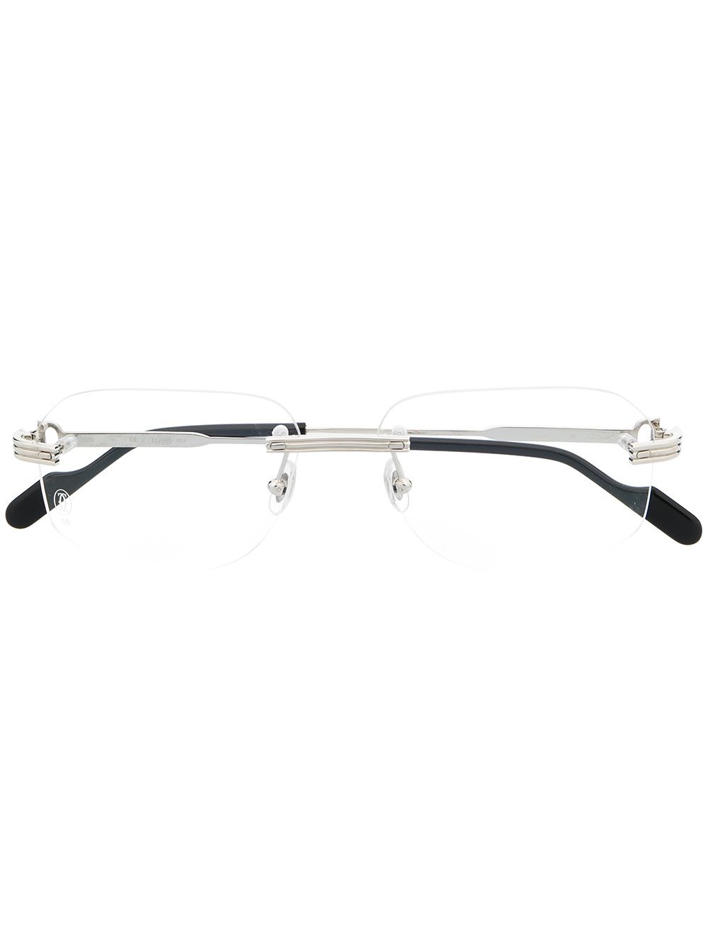 rimless square-frame glasses - 1