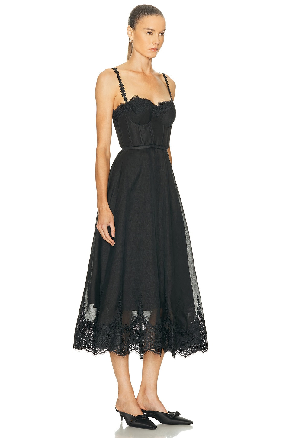 Lace Trim Picnic Dress - 2