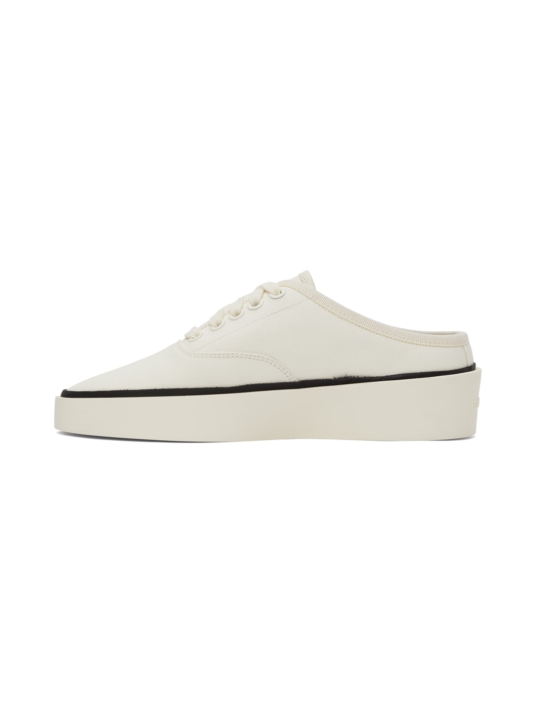 White Canvas 101 Backless Sneakers - 3