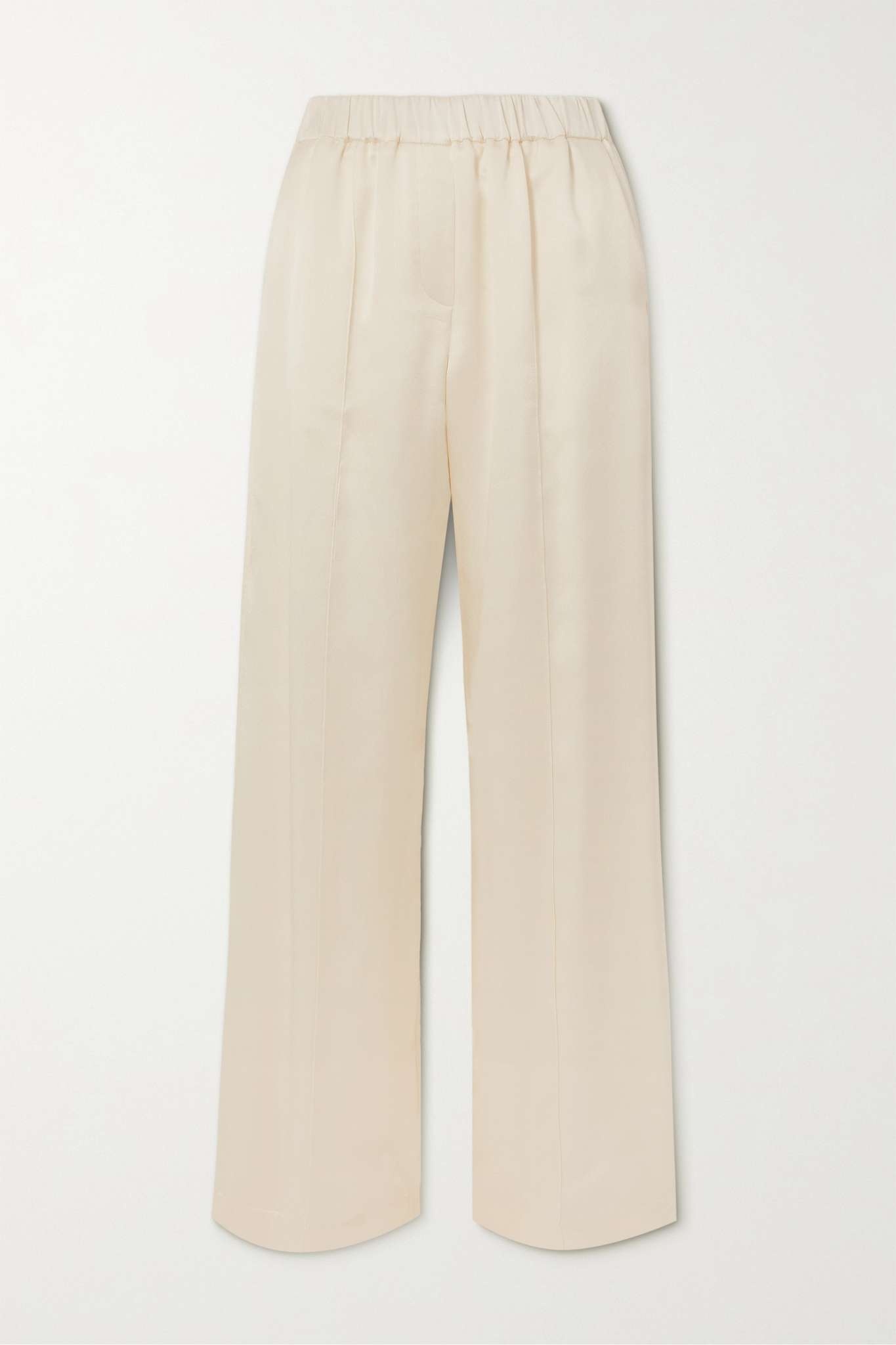 Loewe Pleated silk-satin straight-leg pants, netaporter