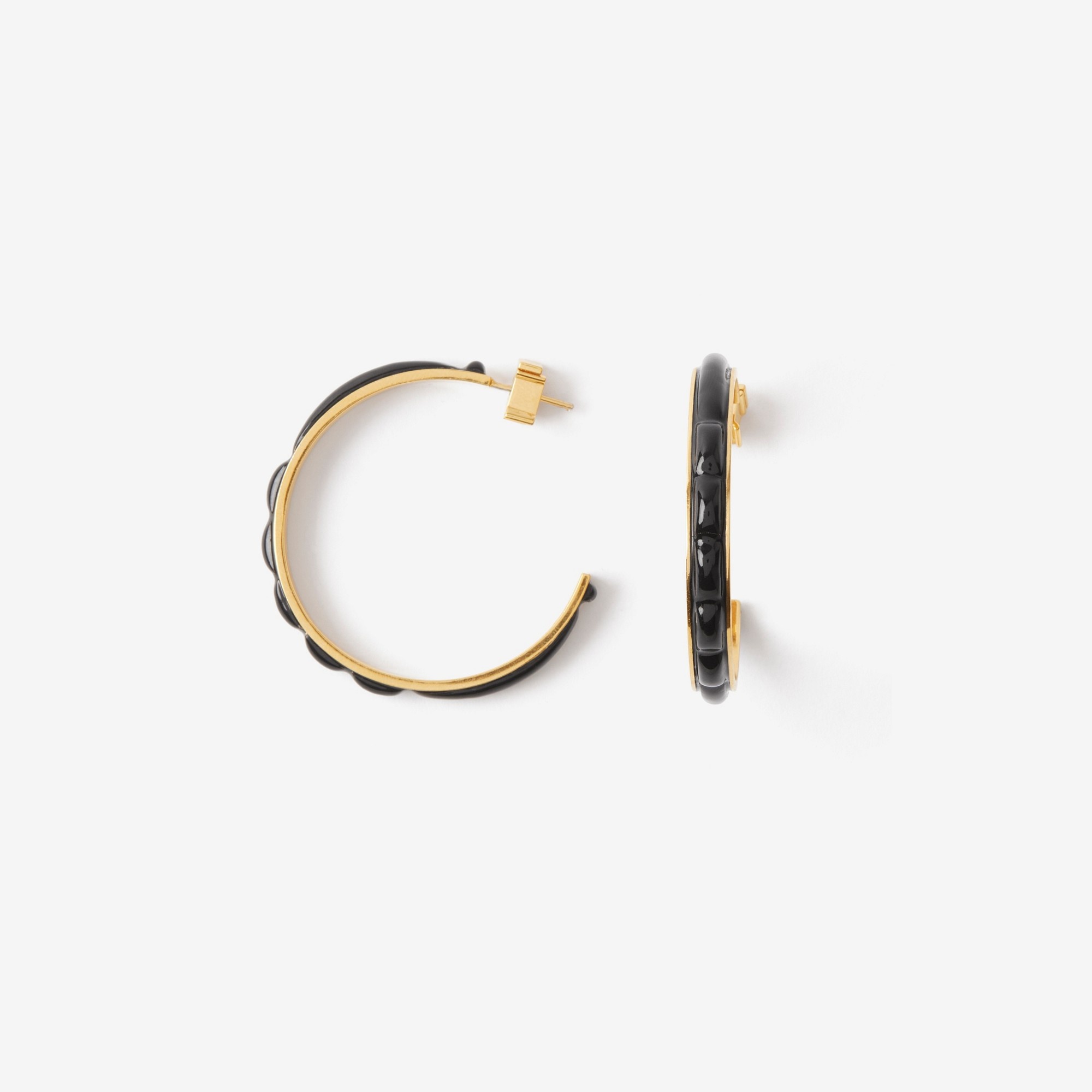 Enamel and Gold-plated Lola Hoop Earrings - 1