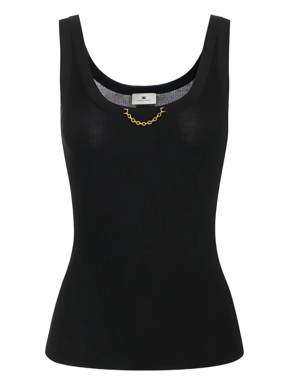 chain-detail ribbed tank top - 1