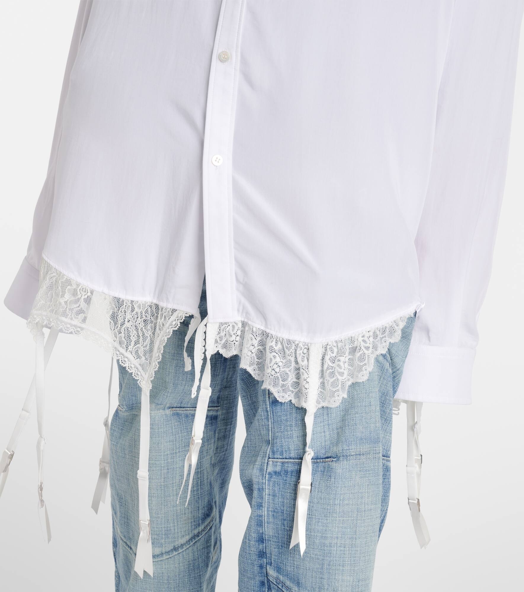 Lace-trimmed shirt - 5