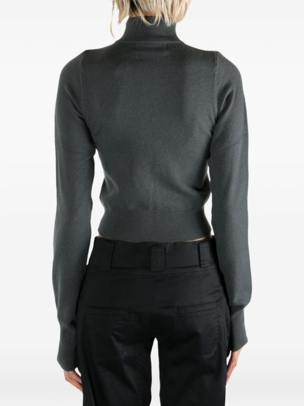 n°302 zip-neck cropped cardigan - 4