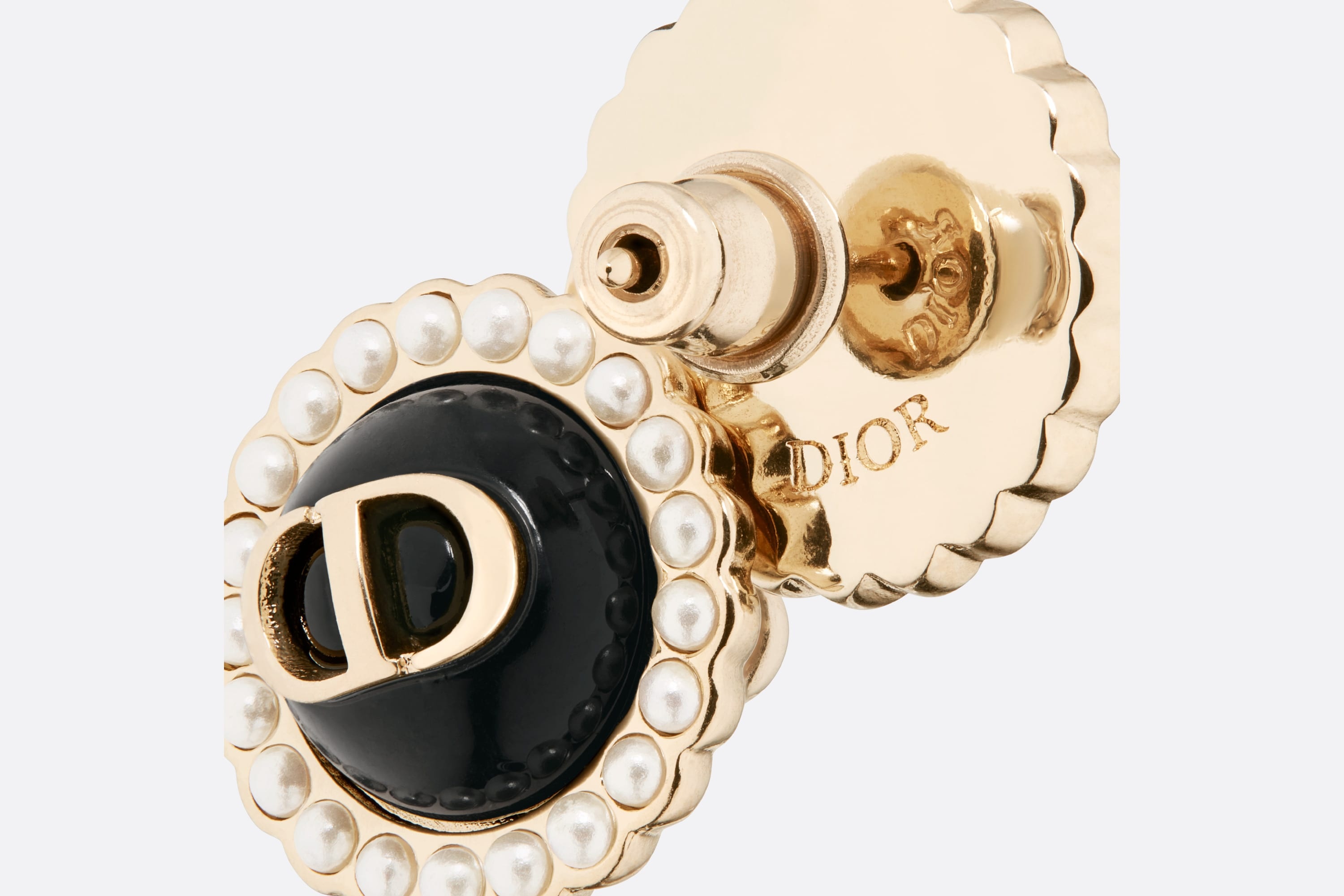 Dior Petit CD Baroque Stud Earrings | REVERSIBLE