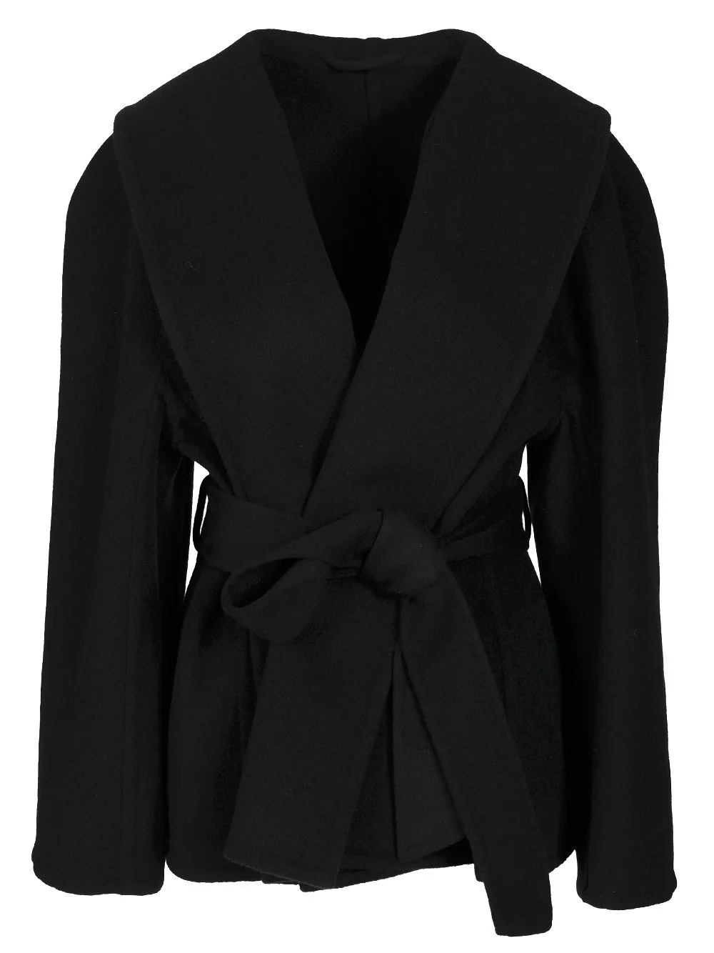Short Wrap Coat Coats Black - 1