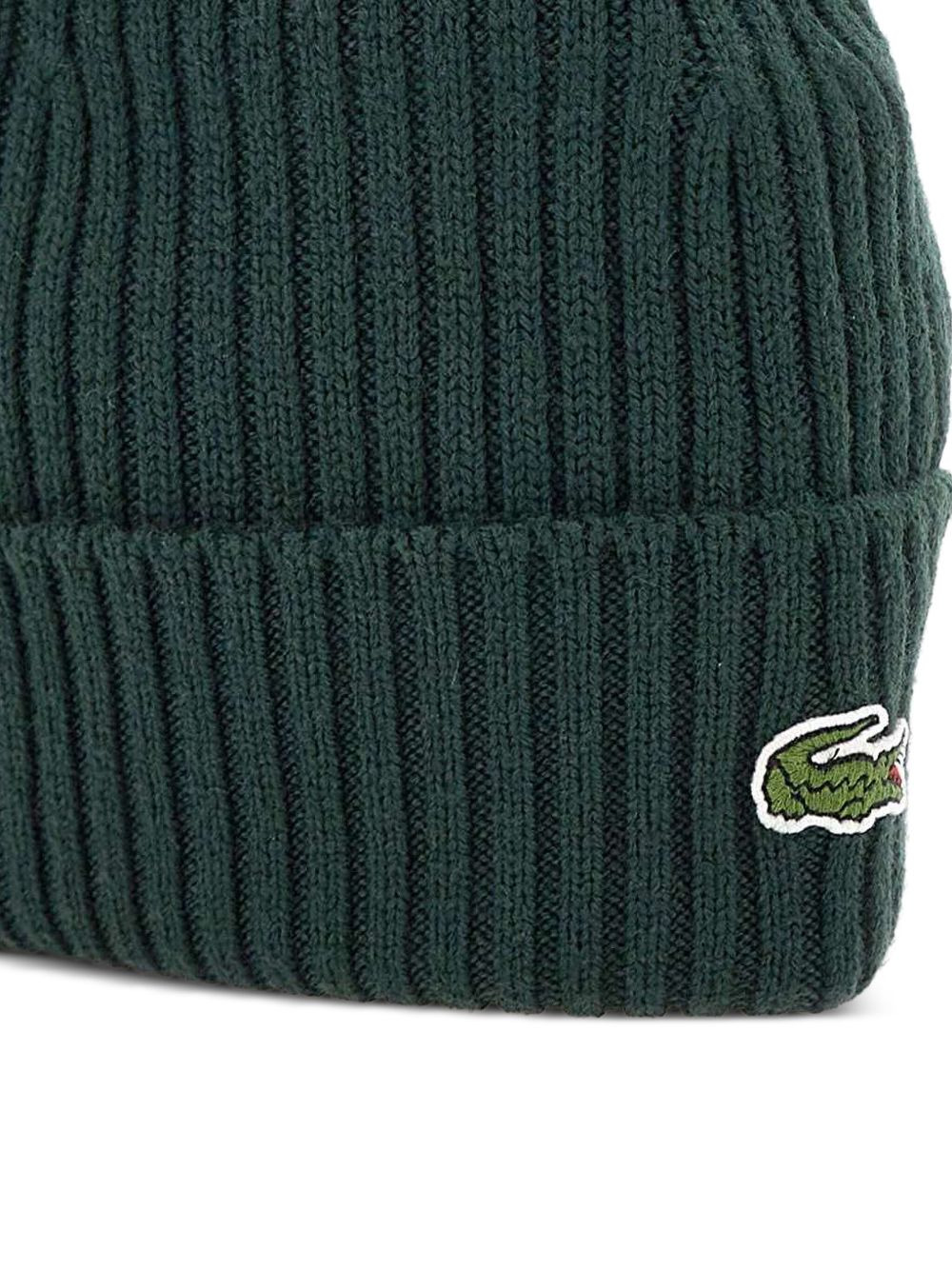 logo-patch ribbed beanie - 3