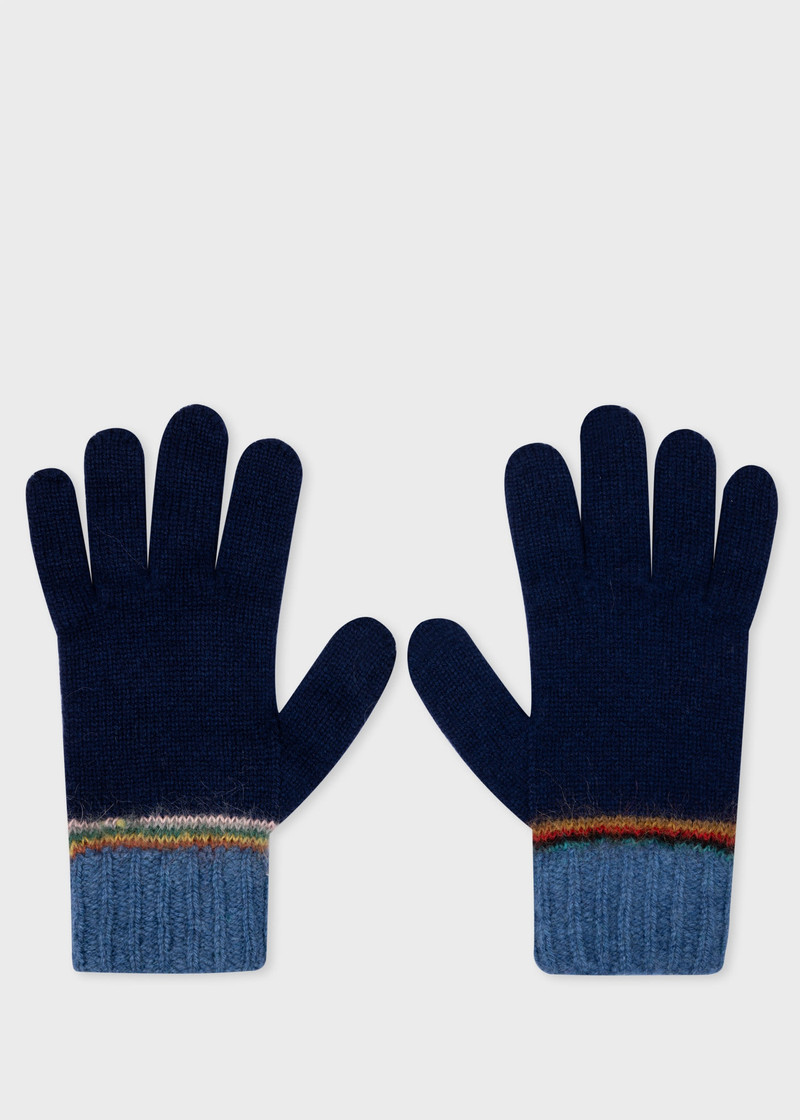 'Signature Stripe' Intarsia Gloves 1