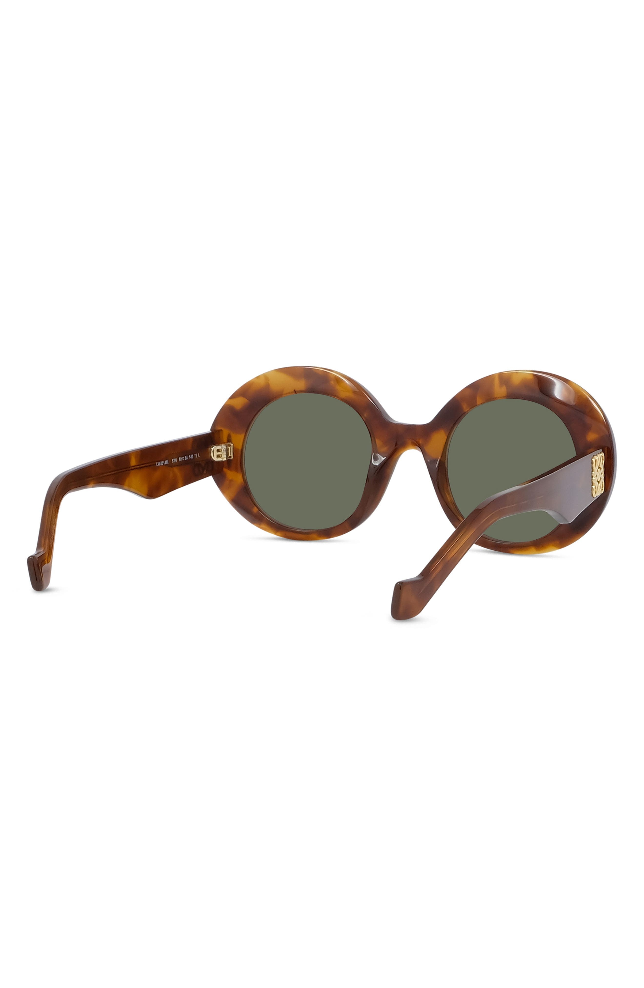 Loewe Anagram 50mm Oval Sunglasses in Blonde Havana /Green at Nordstrom - 4