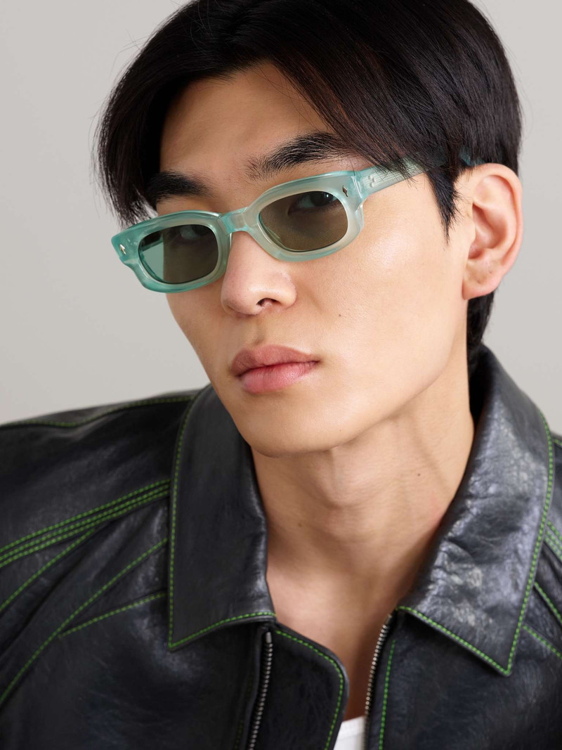 JACQUES MARIE MAGE Whiskeyclone Rectangular-Frame Acetate Sunglasses outlook
