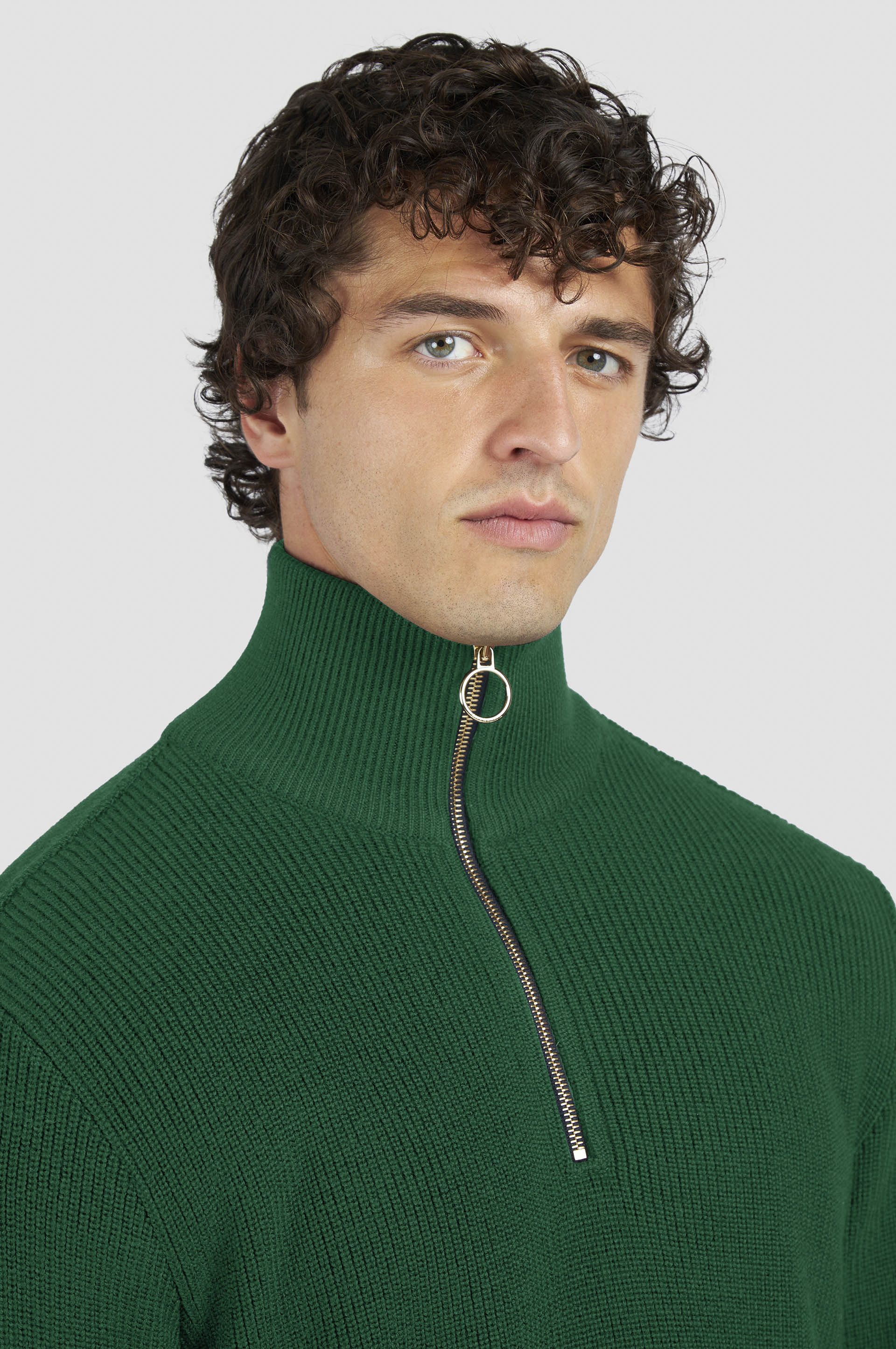 TECH WOOL HALF ZIP SWEATER - 4