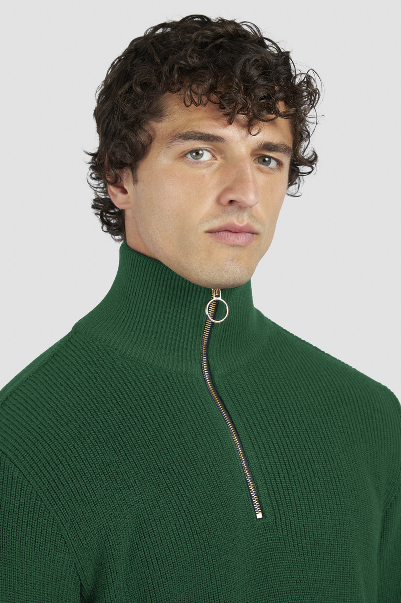 TECH WOOL HALF ZIP SWEATER 4