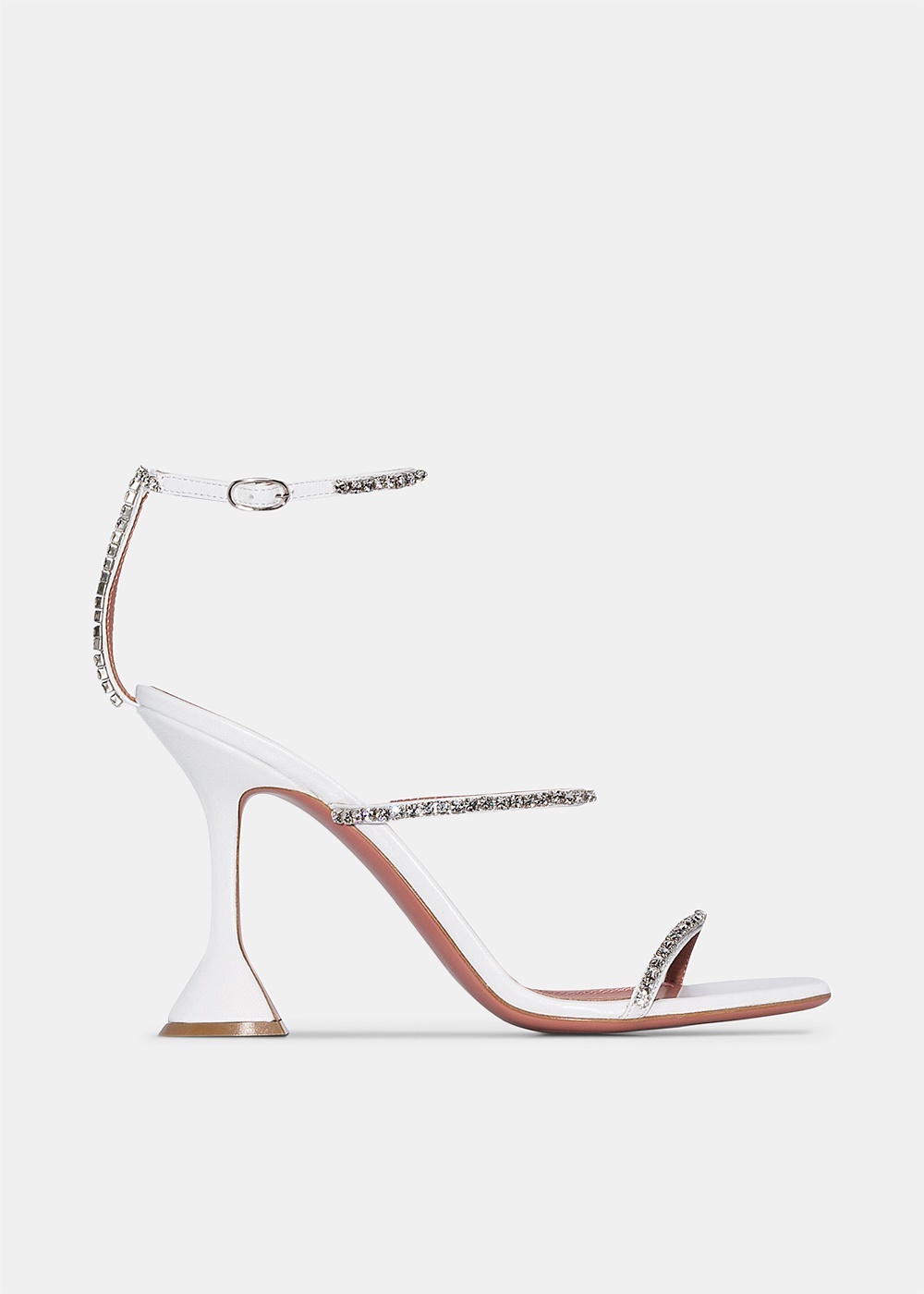 Gilda White Nappa Crystal Embellished Sandal - 1