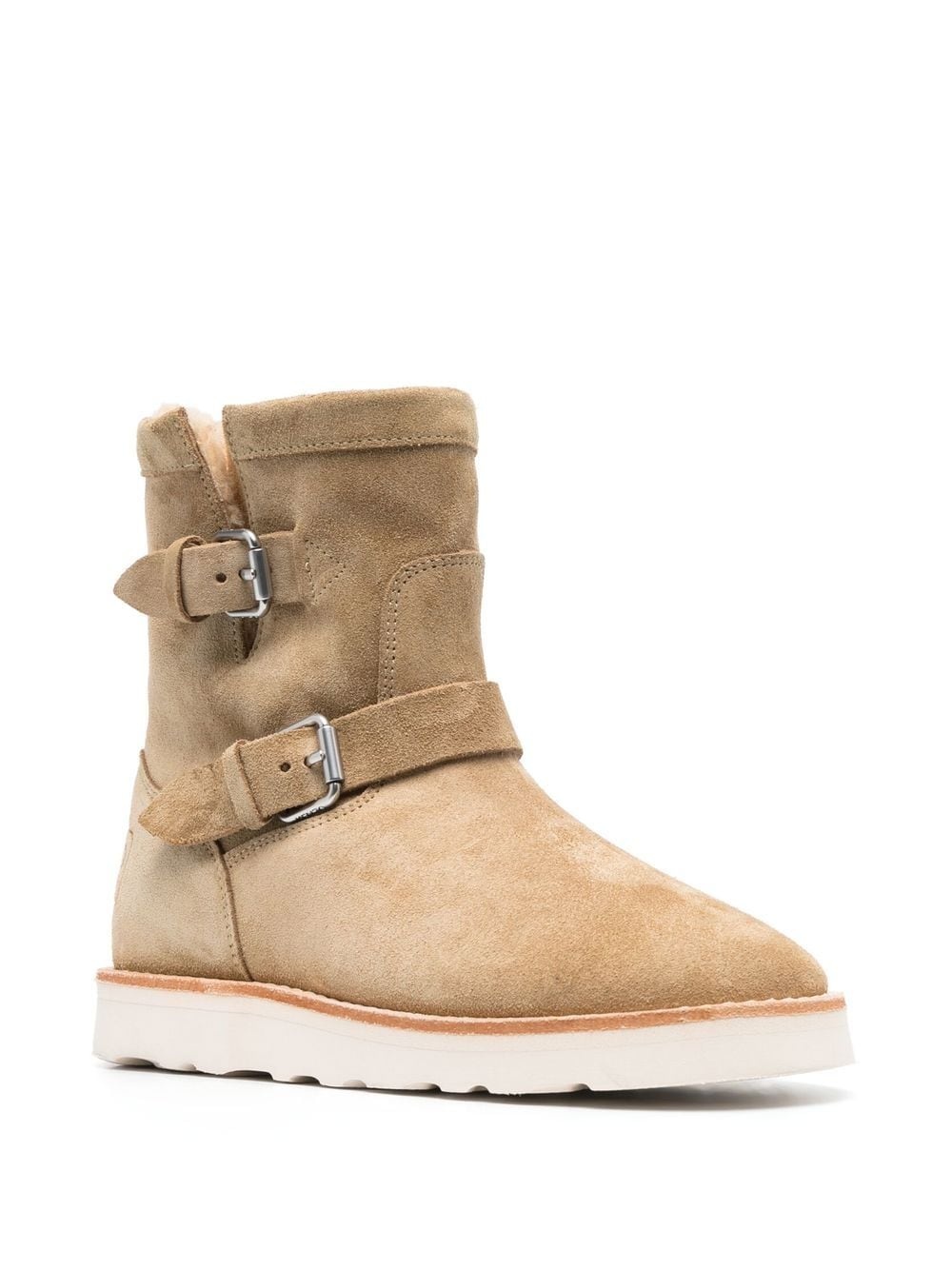 buckle-detail suede boots - 2