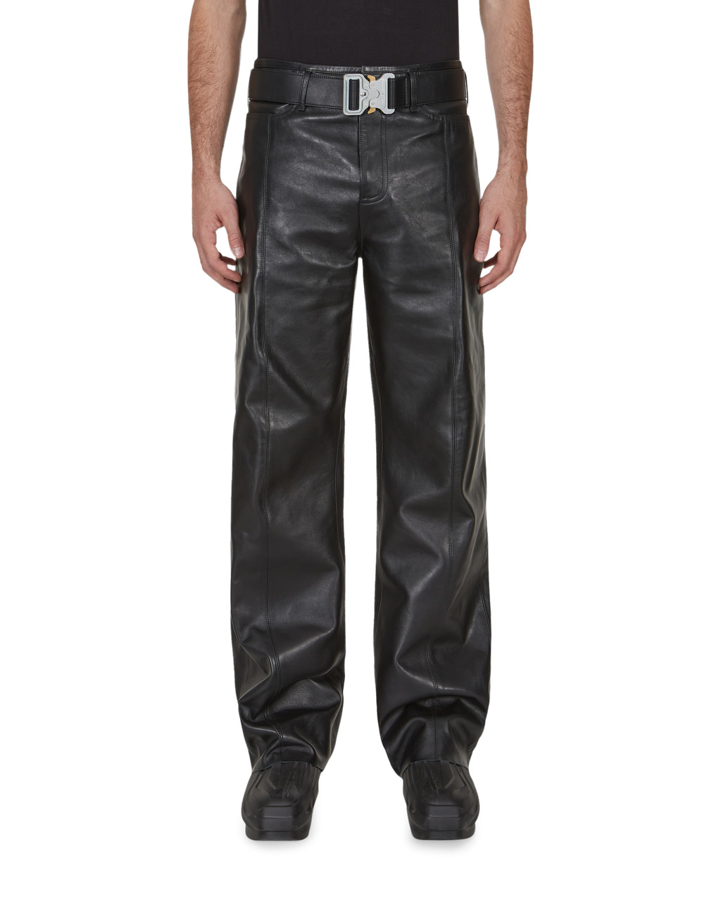 BUCKLE LEATHER PANT - 2