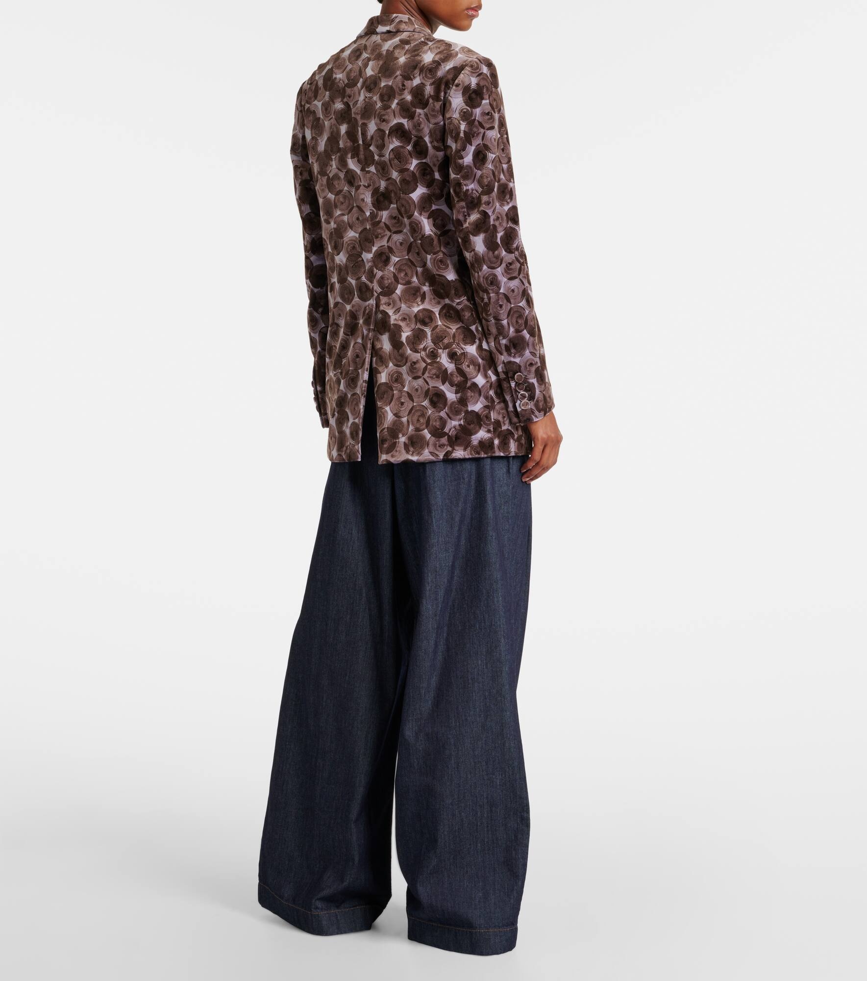 Printed cotton-blend blazer - 3